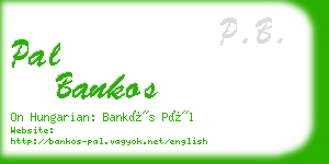 pal bankos business card